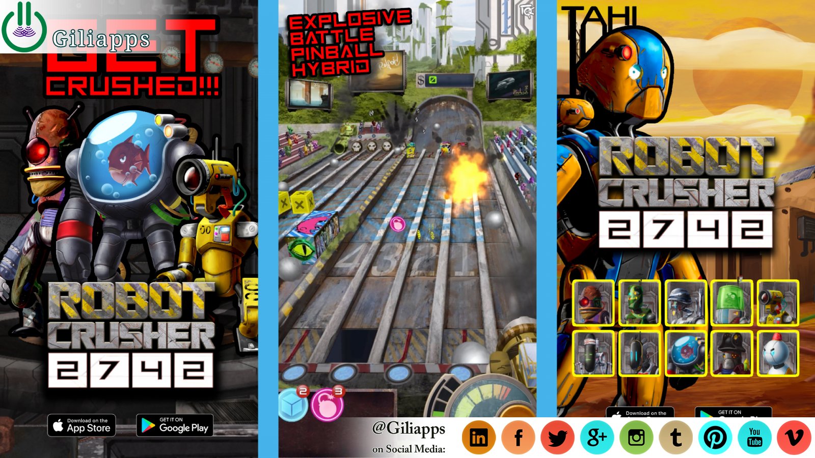 Robot Crusher Battle Pinball will release on 10 Jan 2020